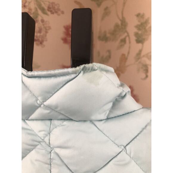 Kirkland Signature Down Quilted Cyan Jacket Coat Zipped Pockets Women's Size M - Picture 4 of 5
